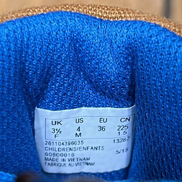 Clarks x Jack Nano Jaxton Run Brown Leather Blue Zip Up Laced Boots Boys Size 4 - Picture 12 of 12